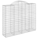 buede gabionkurve 15 stk. 200x50x160/180 cm galvaniseret jern