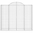buede gabionkurve 15 stk. 200x50x160/180 cm galvaniseret jern