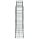 buede gabionkurve 25 stk. 200x50x160/180 cm galvaniseret jern