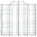buede gabionkurve 2 stk. 200x50x180/200 cm galvaniseret jern