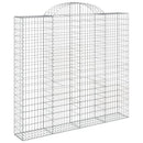 buede gabionkurve 6 stk. 200x50x180/200 cm galvaniseret jern
