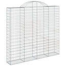 buede gabionkurve 7 stk. 200x50x180/200 cm galvaniseret jern