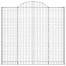 buede gabionkurve 7 stk. 200x50x180/200 cm galvaniseret jern