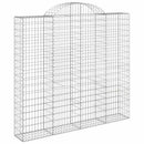 buede gabionkurve 9 stk. 200x50x180/200 cm galvaniseret jern
