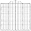 buede gabionkurve 9 stk. 200x50x180/200 cm galvaniseret jern