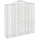 buede gabionkurve 4 stk. 200x50x200/220 cm galvaniseret jern