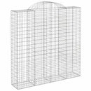 buede gabionkurve 7 stk. 200x50x200/220 cm galvaniseret jern