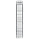buede gabionkurve 8 stk. 200x50x200/220 cm galvaniseret jern
