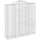 buede gabionkurve 10 stk. 200x50x200/220 cm galvaniseret jern
