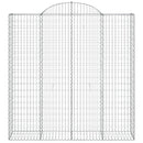 buede gabionkurve 10 stk. 200x50x200/220 cm galvaniseret jern