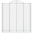 buede gabionkurve 11 stk. 200x50x200/220 cm galvaniseret jern
