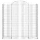 buede gabionkurve 12 stk. 200x50x200/220 cm galvaniseret jern