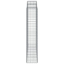 buede gabionkurve 12 stk. 200x50x200/220 cm galvaniseret jern