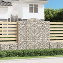 buede gabionkurve 12 stk. 200x50x200/220 cm galvaniseret jern