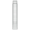 buede gabionkurve 2 stk. 200x50x220/240 cm galvaniseret jern