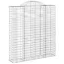 buede gabionkurve 3 stk. 200x50x220/240 cm galvaniseret jern