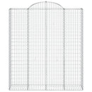 buede gabionkurve 6 stk. 200x50x220/240 cm galvaniseret jern