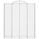 buede gabionkurve 7 stk. 200x50x220/240 cm galvaniseret jern