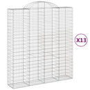 buede gabionkurve 13 stk. 200x50x220/240 cm galvaniseret jern
