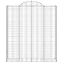 buede gabionkurve 13 stk. 200x50x220/240 cm galvaniseret jern