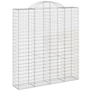 buede gabionkurve 18 stk. 200x50x220/240 cm galvaniseret jern