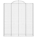 buede gabionkurve 20 stk. 200x50x220/240 cm galvaniseret jern