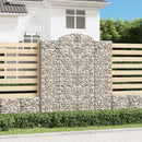 buede gabionkurve 20 stk. 200x50x220/240 cm galvaniseret jern