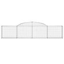 buede gabionkurve 4 stk. 300x30x60/80 cm galvaniseret jern