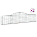 buede gabionkurve 7 stk. 300x30x60/80 cm galvaniseret jern