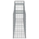 buede gabionkurve 9 stk. 300x30x60/80 cm galvaniseret jern