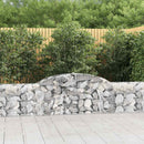 buede gabionkurve 9 stk. 300x30x60/80 cm galvaniseret jern