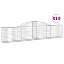 buede gabionkurve 13 stk. 300x30x60/80 cm galvaniseret jern