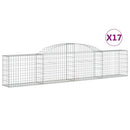 buede gabionkurve 17 stk. 300x30x60/80 cm galvaniseret jern