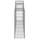 buede gabionkurve 4 stk. 300x30x80/100 cm galvaniseret jern