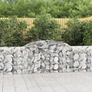 buede gabionkurve 4 stk. 300x30x80/100 cm galvaniseret jern