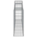 buede gabionkurve 7 stk. 300x30x80/100 cm galvaniseret jern