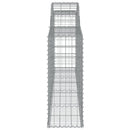 buede gabionkurve 9 stk. 300x30x80/100 cm galvaniseret jern
