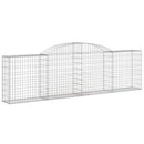 buede gabionkurve 12 stk. 300x30x80/100 cm galvaniseret jern