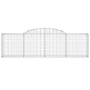 buede gabionkurve 12 stk. 300x30x80/100 cm galvaniseret jern