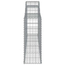 buede gabionkurve 12 stk. 300x30x80/100 cm galvaniseret jern