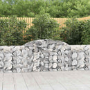 buede gabionkurve 12 stk. 300x30x80/100 cm galvaniseret jern