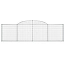 buede gabionkurve 17 stk. 300x30x80/100 cm galvaniseret jern