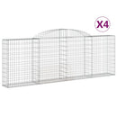 buede gabionkurve 4 stk. 300x30x100/120 cm galvaniseret jern