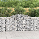 buede gabionkurve 4 stk. 300x30x100/120 cm galvaniseret jern