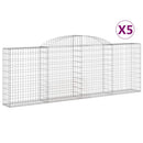 buede gabionkurve 5 stk. 300x30x100/120 cm galvaniseret jern