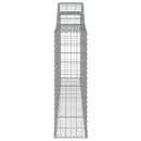 buede gabionkurve 5 stk. 300x30x100/120 cm galvaniseret jern