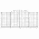 buede gabionkurve 5 stk. 300x30x120/140 cm galvaniseret jern