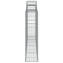 buede gabionkurve 5 stk. 300x30x120/140 cm galvaniseret jern