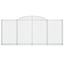 buede gabionkurve 7 stk. 300x30x120/140 cm galvaniseret jern