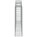 buede gabionkurve 7 stk. 300x30x120/140 cm galvaniseret jern